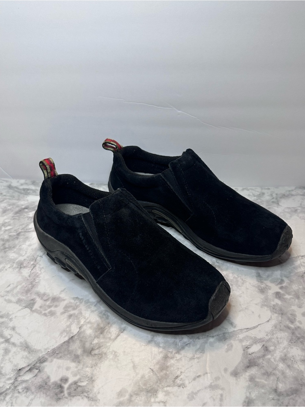 Merrell Jungle Moc Midnight Black Suede Slip On Shoes Women’s Size 9